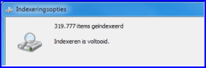 indexering opnieuw opbouwen 