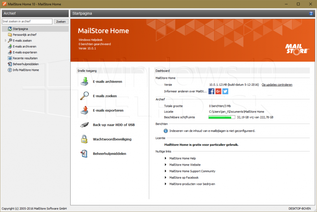 Mails archiveren met Mailstore
