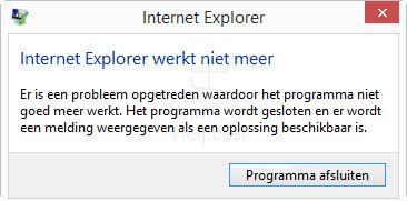 Er is een probleem opgetreden