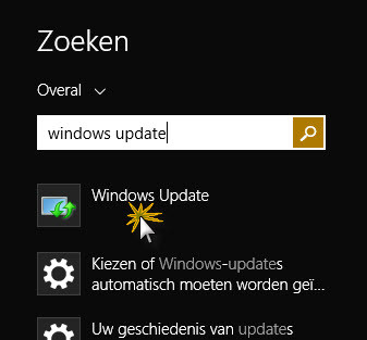 Windows 8.1 op updates controleren