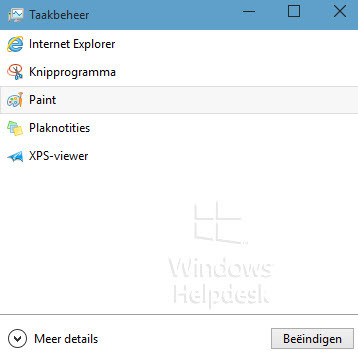 Taakbeheer Windows 10