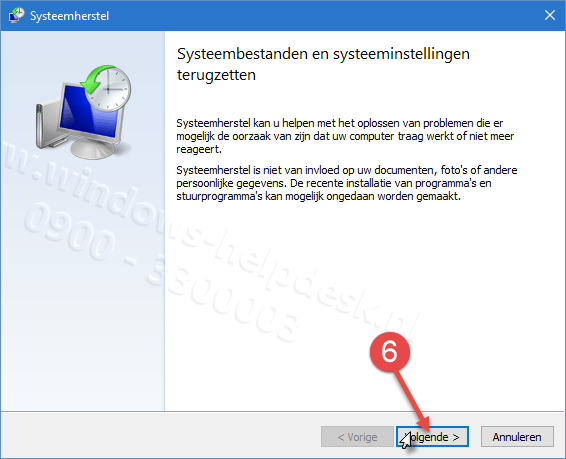 systeemherstel 10