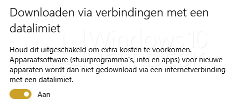 instellingen datalimiet aanzetten