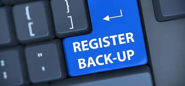 register backup maken