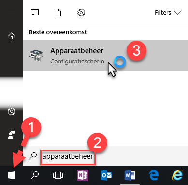 apparaatbeheer starten