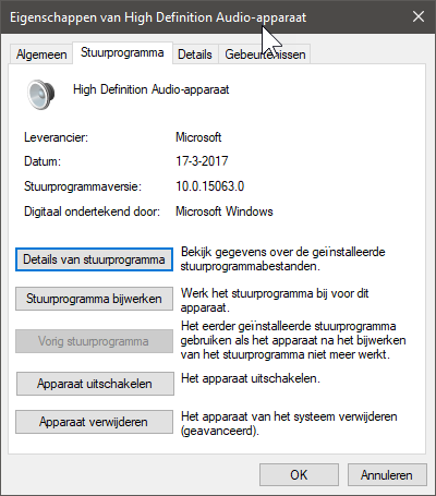 eigenschappen van de geluidskaart
