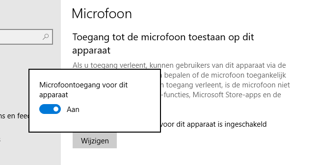 Microfoon inschakelen