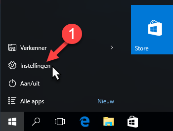 instellingen Windows 10