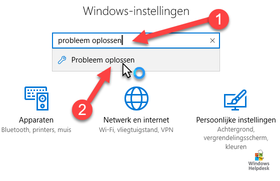 probleemoplosser starten windows 10