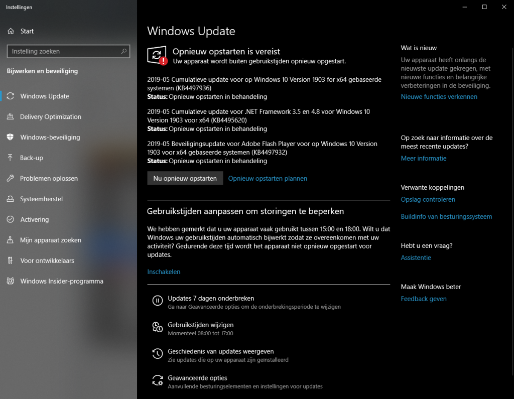 Updates uitstellen
