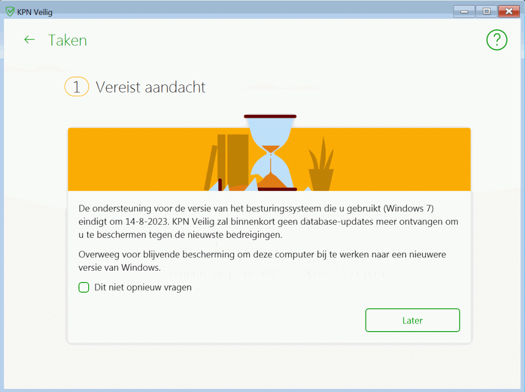 KPN veilig Windows 7 stopt