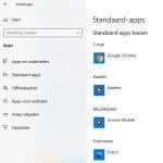 standaard programma's aanpassen veranderen
