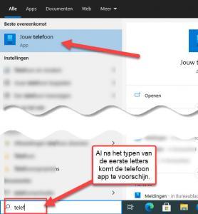 Jouw telefoon (app) openen op PC