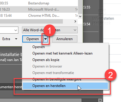 Word document herstellen