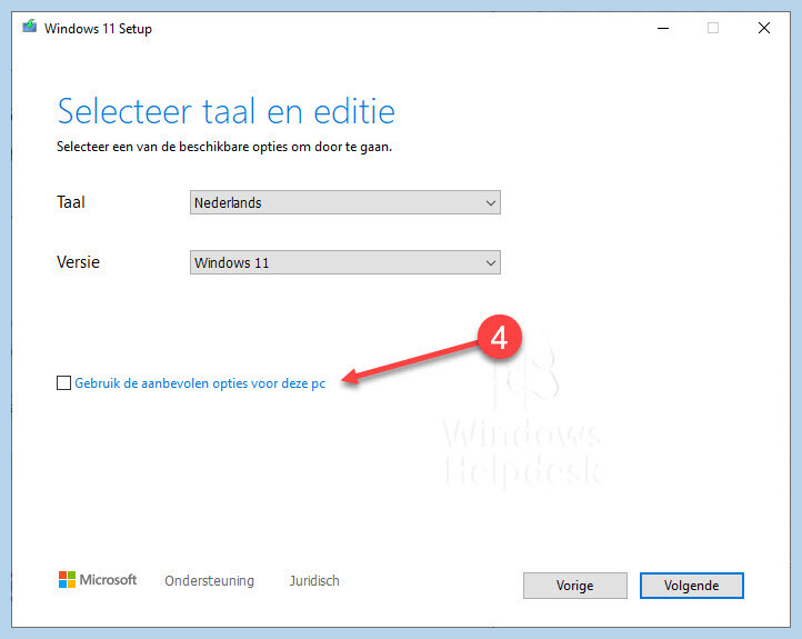 taal en versie kiezen Windows 11