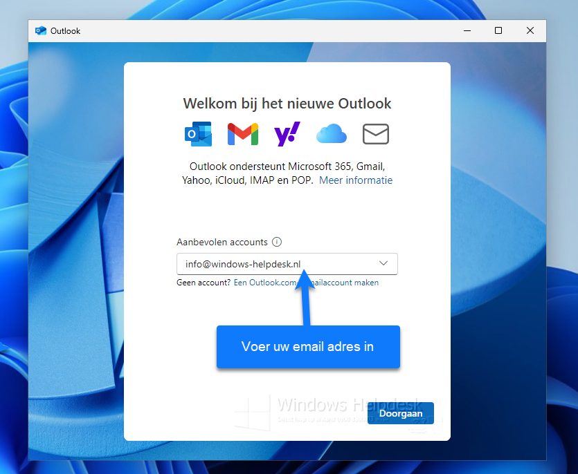 voer uw e-mailadres in